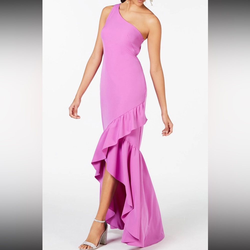 Vince Camuto One Shoulder High/Low Evening Dress Purple Size 6
